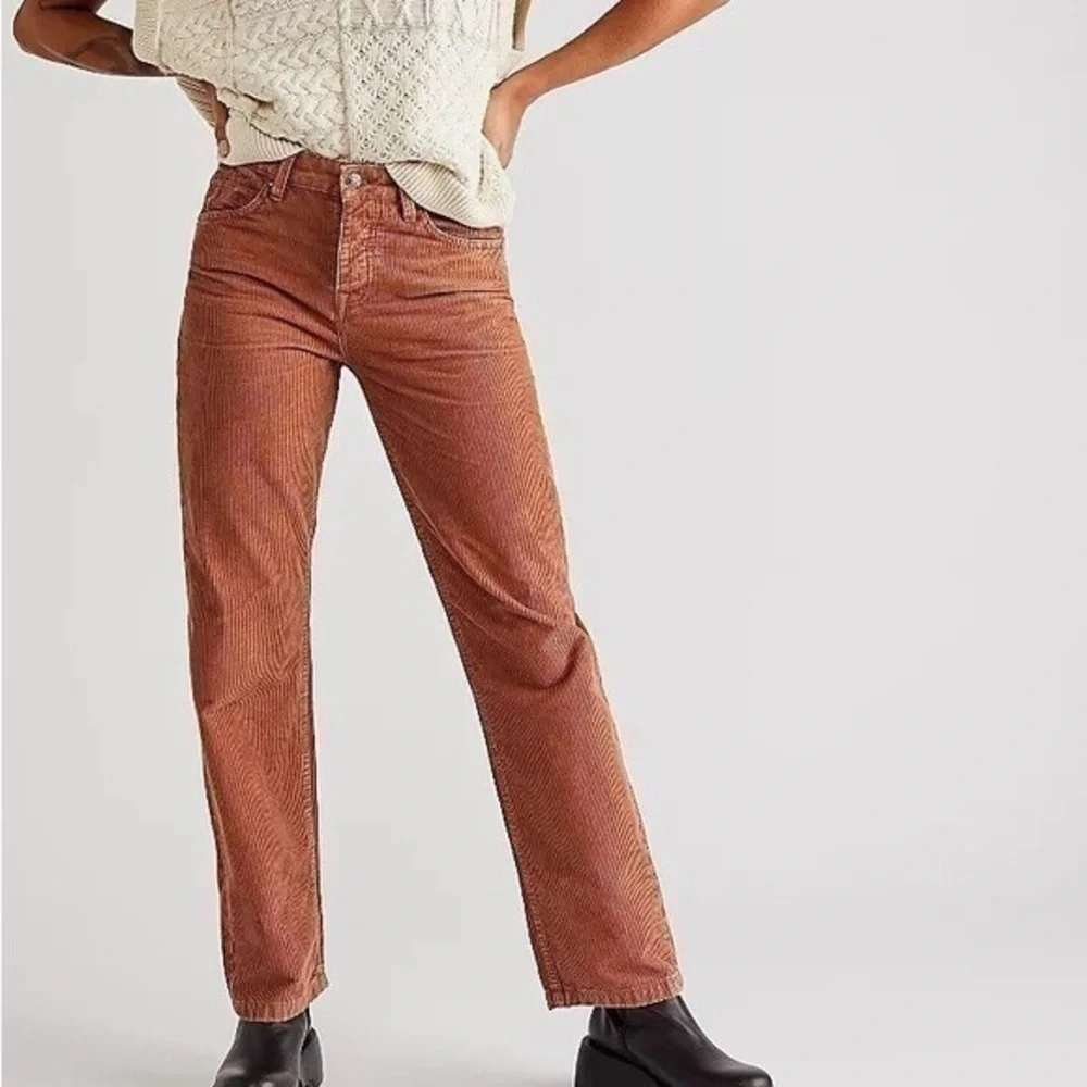 Free People Pax Slim Cord Boyfriend Jeans
